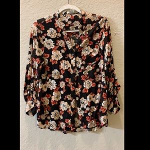Floral button down